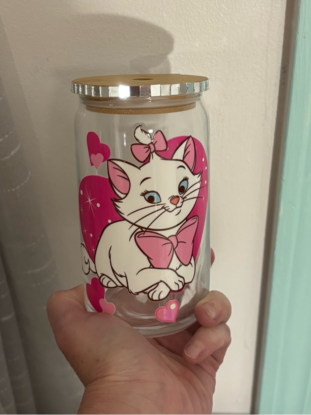 Marie glass tumbler! Comes gift wrapped with a straw!!
